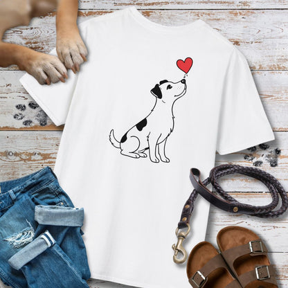 Herzenshunde - Jack Russel - Vorne & Hinten - T-Shirt Unisex Classic Fit - Bequemer Klassiker