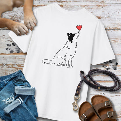 Herzenshunde - Border Collie - Vorne & Hinten - T-Shirt Unisex Classic Fit - Bequemer Klassiker