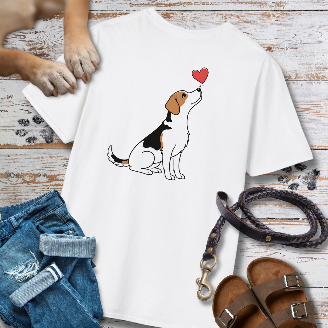 Herzenshunde - Beagle - Vorne & Hinten - T-Shirt Unisex Classic Fit - Bequemer Klassiker