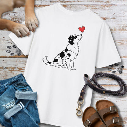 Herzenshunde - Australian Shepherd - Vorne & Hinten - T-Shirt Unisex Classic Fit - Bequemer Klassiker