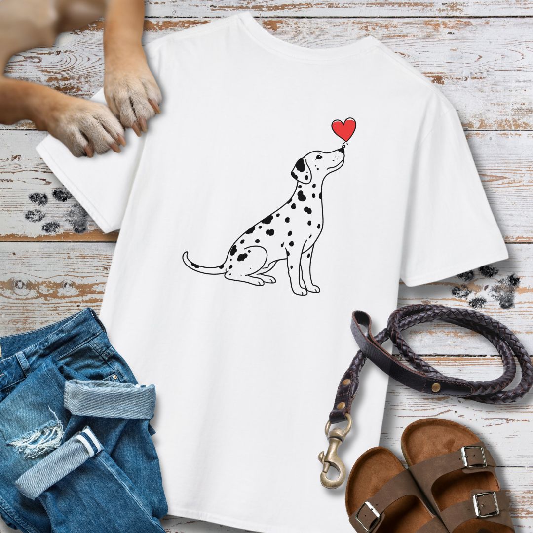 Herzenshunde - Dalmatiner - Vorne & Hinten - T-Shirt Unisex Classic Fit - Bequemer Klassiker