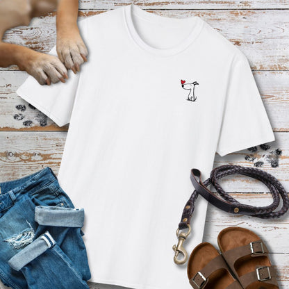Kleiner Hund mit Herz - Vorne & Hinten - T-Shirt Unisex Classic Fit Standard Qualität
