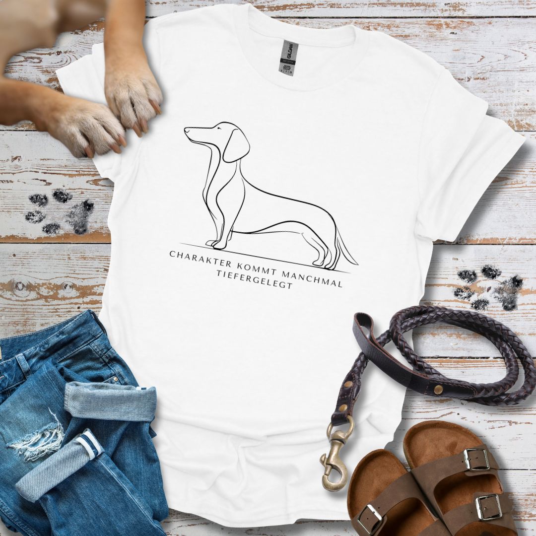 Charakter Tiefergelegt - Dackel - T-Shirt Unisex Classic Fit - Bequemer Klassiker