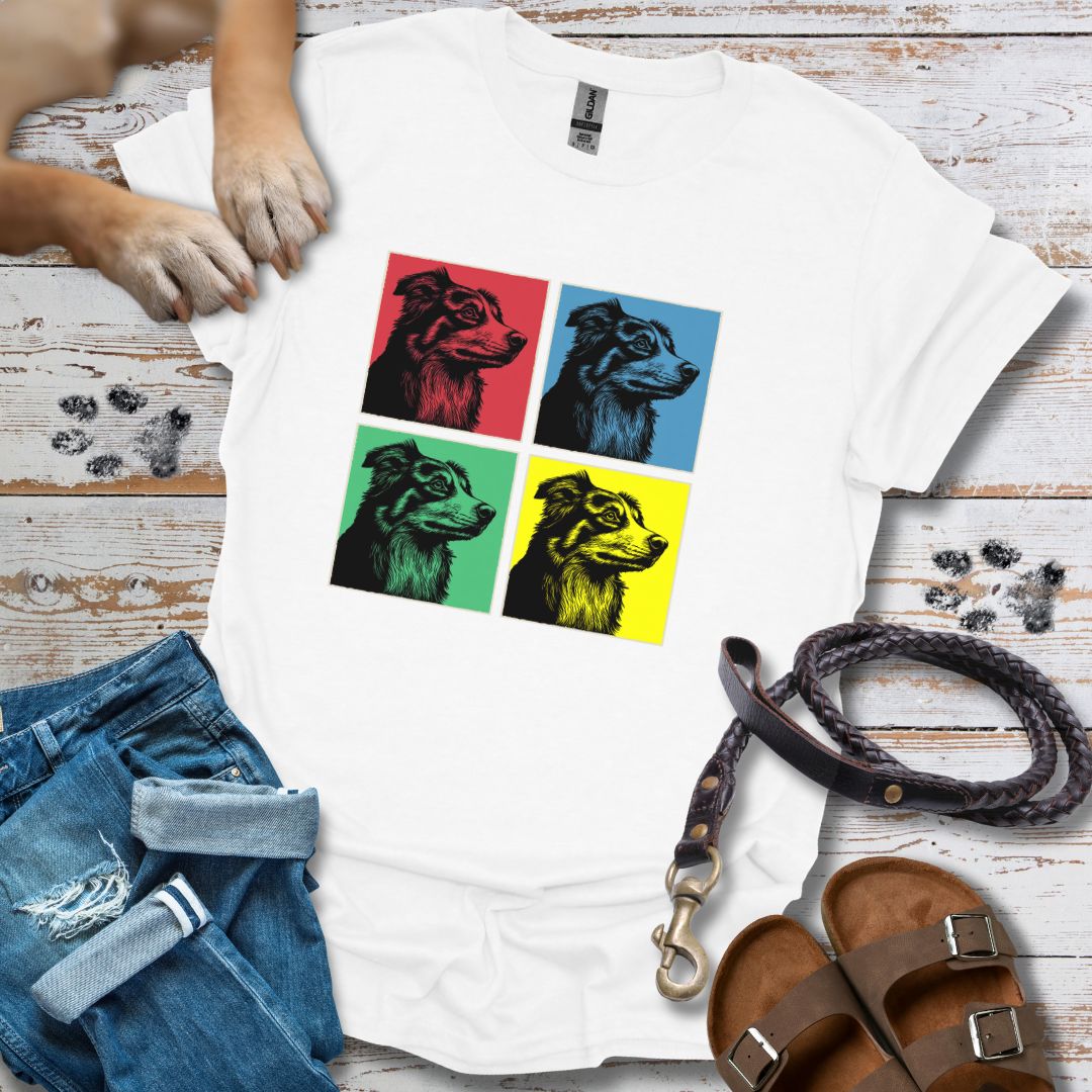 Pop Art Australian Shepherd - T-Shirt Unisex Classic Fit - Bequemer Klassiker