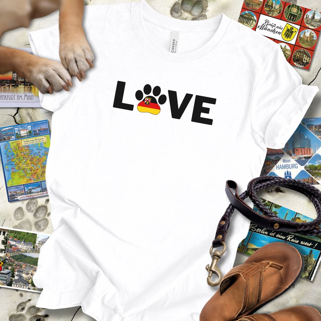 Love Pfote - Rheinland-Pfalz - T-Shirt Unisex Slim Fit