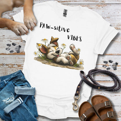 Paw-sitive Vibes - T-Shirt Unisex Classic Fit - Bequemer Klassiker