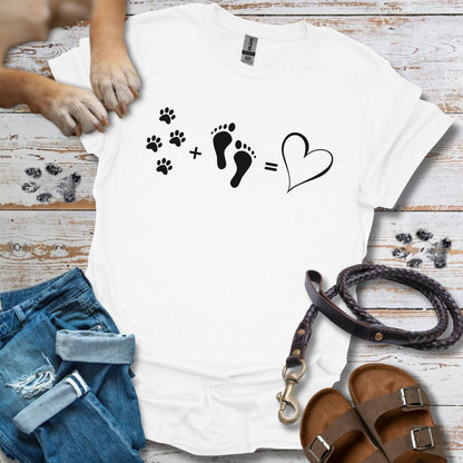 Pfoten + Füsse = Liebe - T-Shirt Unisex Classic Fit - Bequemer Klassiker