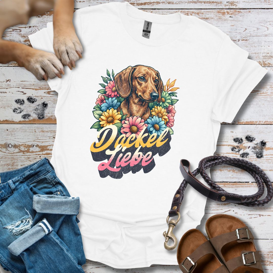 Dackel Liebe Retro - T-Shirt Unisex Classic Fit - Bequemer Klassiker
