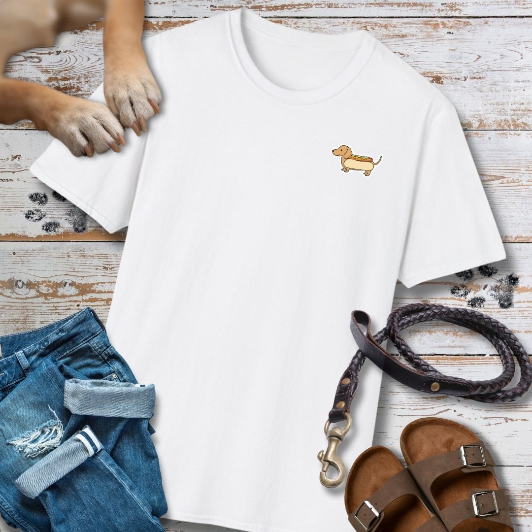 Hot Dog Dackel - Vorne & Hinten - T-Shirt Unisex Classic Fit - Bequemer Klassiker