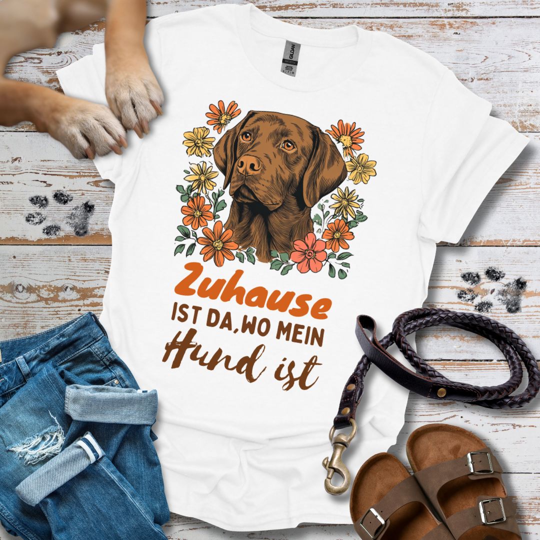 Zuhause ist da wo mein Hund ist - Labrador - T-Shirt Unisex Relaxed Fit