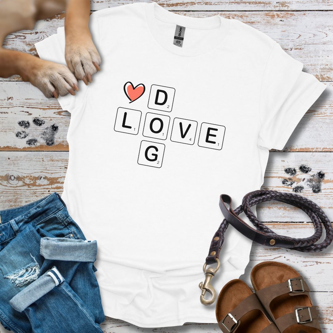 Scrabble Dog Love - T-Shirt Unisex Relaxed Fit