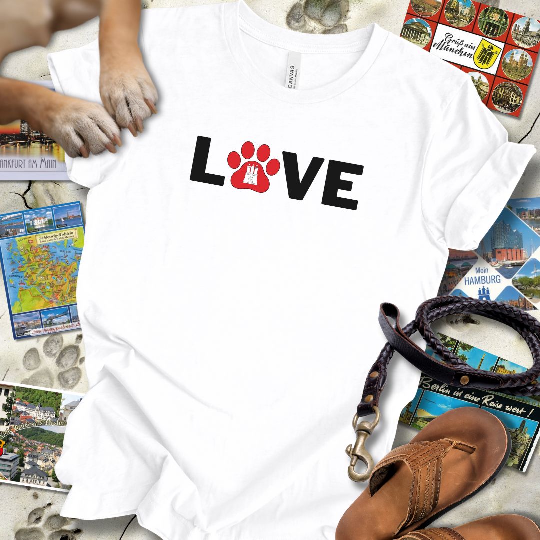 Love Pfote - Hamburg - T-Shirt Unisex Slim Fit