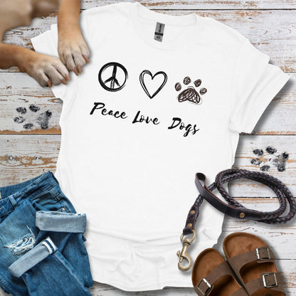 Peace Love Dogs - T-Shirt Unisex Classic Fit - Bequemer Klassiker