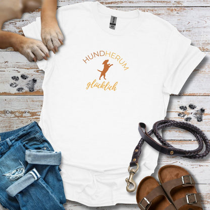 Hundherum glücklich - T-Shirt Unisex Classic Fit - Bequemer Klassiker