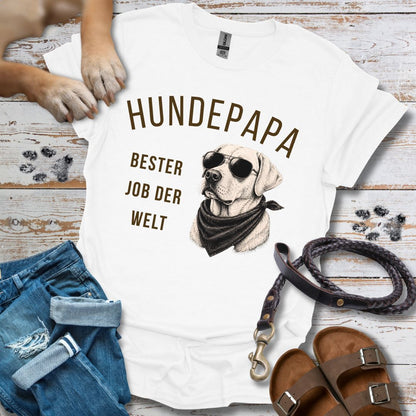 T-Shirt des Monats Mai "Bester Job der Welt: Hundepapa" - T-Shirt Unisex Classic Fit - Bequemer Klassiker