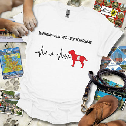 Mein Hund, Mein Land, Mein Herzschlag - Hamburg - T-Shirt Unisex Relaxed Fit