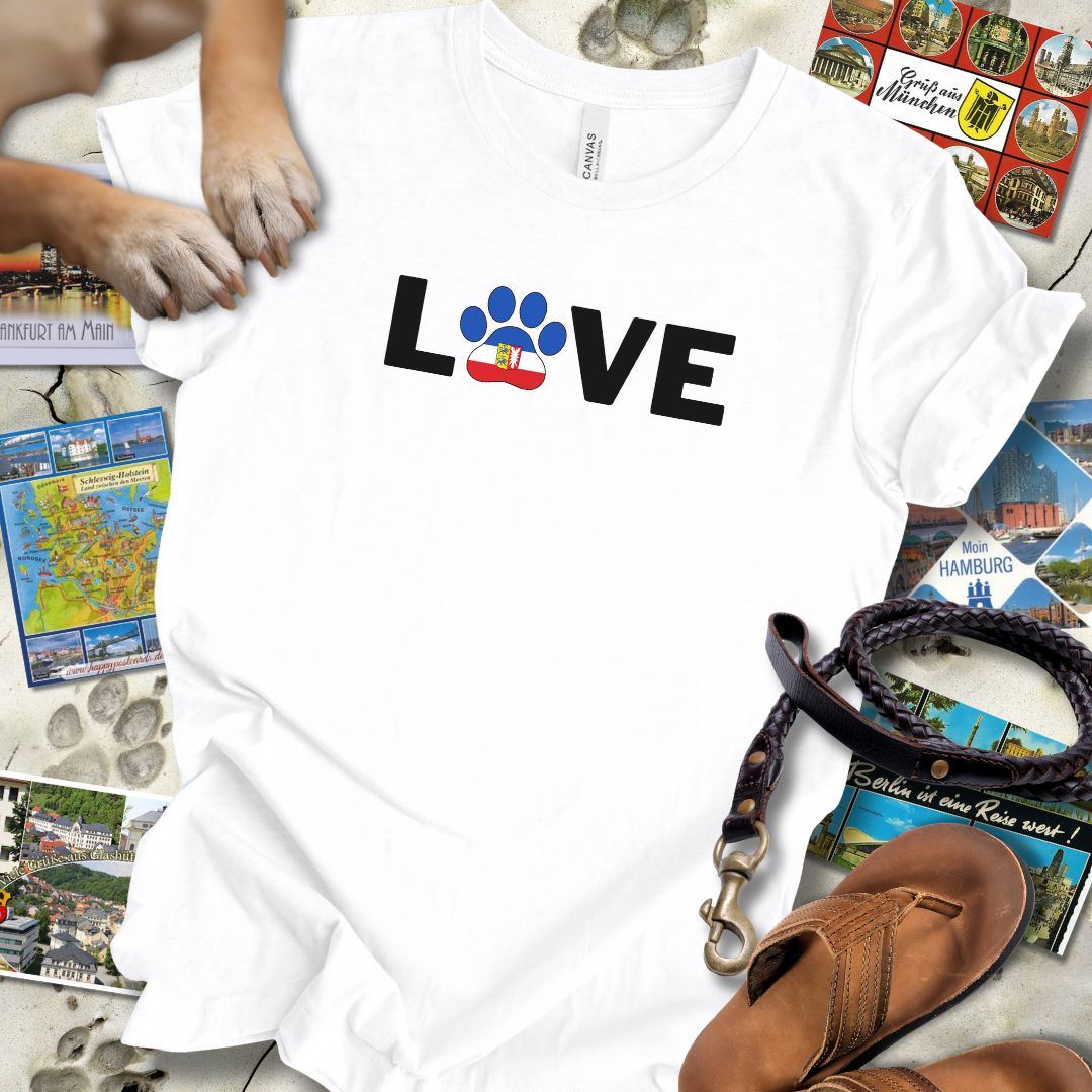 Love Pfote - Schleswig-Holstein - T-Shirt Unisex Slim Fit