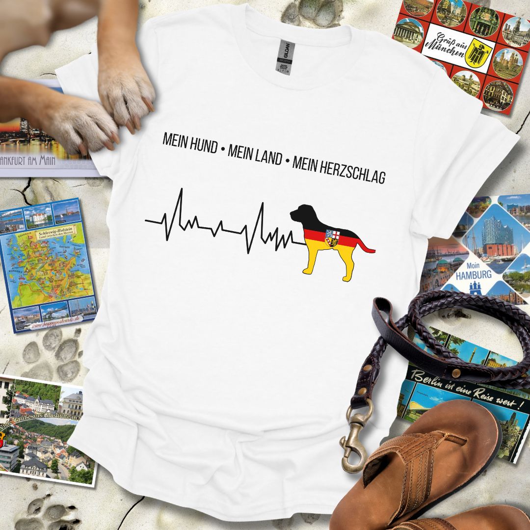 Mein Hund, Mein Land, Mein Herzschlag - Saarland - T-Shirt Unisex Relaxed Fit
