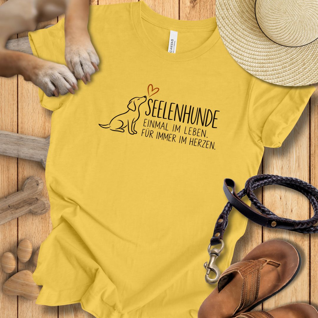 Seelenhunde – "Einmal im Leben, für immer im Herzen" - Premium T-Shirt Modern Fit - Weich & Leicht