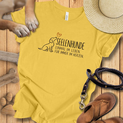 Seelenhunde – "Einmal im Leben, für immer im Herzen" - Premium T-Shirt Modern Fit - Weich & Leicht