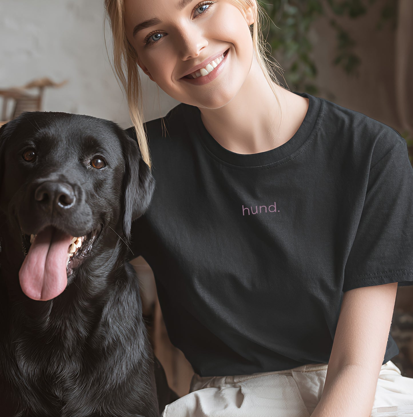 hund. in rosa - T-Shirt Unisex Modern Fit - Weich & Leicht